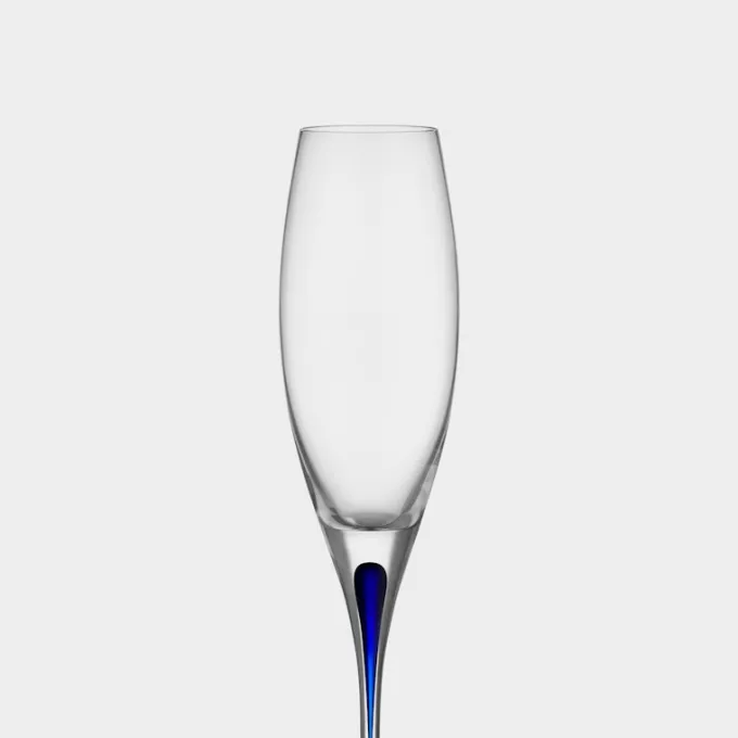 Orrefors Intermezzo champagneglas blå 26cl Clearance