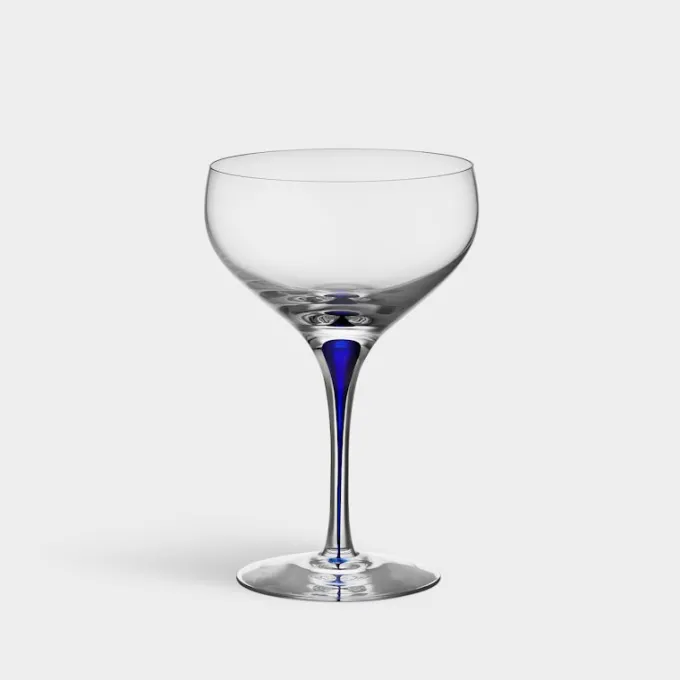 Orrefors Intermezzo coupe champagneglas blå 30clErika Lagerbielke Clearance