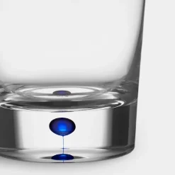 Orrefors Intermezzo double old fashioned glas blå 40clErika Lagerbielke Discount