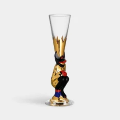 Orrefors Snaps Djävul snapsglas guld 4clGunnar Cyrén Hot