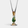 Orrefors The sparkling devil champagneglas grön 19clGunnar Cyrén New